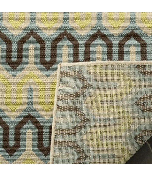 Safavieh Hampton Light Blue / Green HAM516 8 ft. X 11 ft. Rectangle Rug