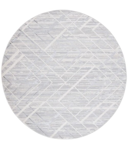 Safavieh Hanna Ivory / Light Grey HAN102 6 ft. 7 in. X 6 ft. 7 in. Round Rug