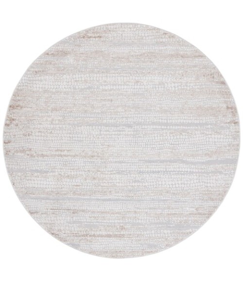 Safavieh Hanna Grey Ivory / Beige HAN108 6 ft. 7 in. X 6 ft. 7 in. Round Rug