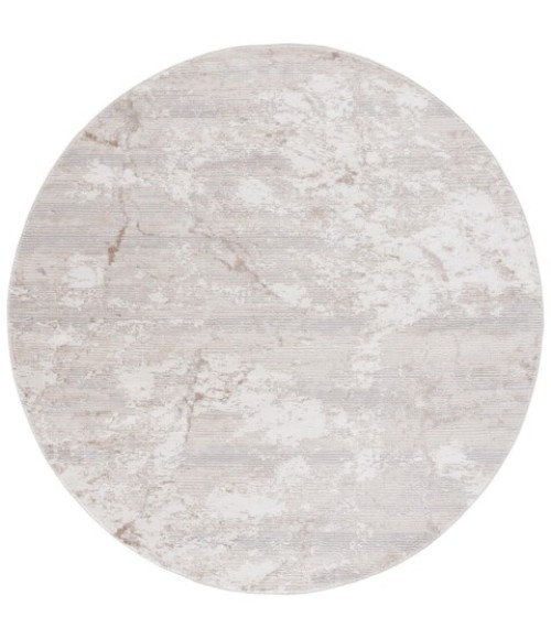 Safavieh Hanna Beige / Ivory Grey HAN112 6 ft. 7 in. X 6 ft. 7 in. Round Rug