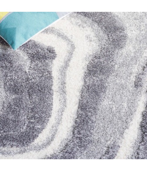 Safavieh Hi-Lo Shag Grey / Light Grey HLS208 8 ft. X 10 ft. Rectangle Rug