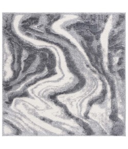 Safavieh Hi-Lo Shag Grey / Light Grey HLS208 6 ft. 7 in. X 6 ft. 7 in. Square Rug