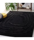 Safavieh Hi-Lo Shag Black Rug HLS214 6 ft. 7 in. X 9 ft. Rectangle - Rugs Town Safavieh Hi-Lo Shag Black HLS214 6 ft. 7 in. X 9 ft. Rectangle Rug