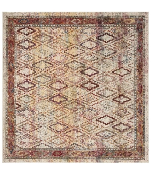 Safavieh Harmony Cream / Rose HMY407 7 ft. X 7 ft. Square Rug