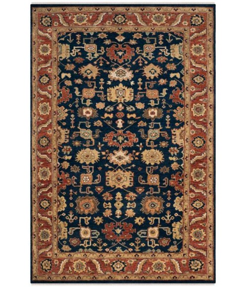Safavieh Heriz Navy / Rust Rug HRZ277 9 ft. X 12 ft. Rectangle - Rugs Town Safavieh Heriz Navy / Rust HRZ277 9 ft. X 12 ft. Rectangle Rug
