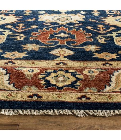 Safavieh Heriz Navy / Rust Rug HRZ277 9 ft. X 12 ft. Rectangle - Rugs Town Safavieh Heriz Navy / Rust HRZ277 9 ft. X 12 ft. Rectangle Rug