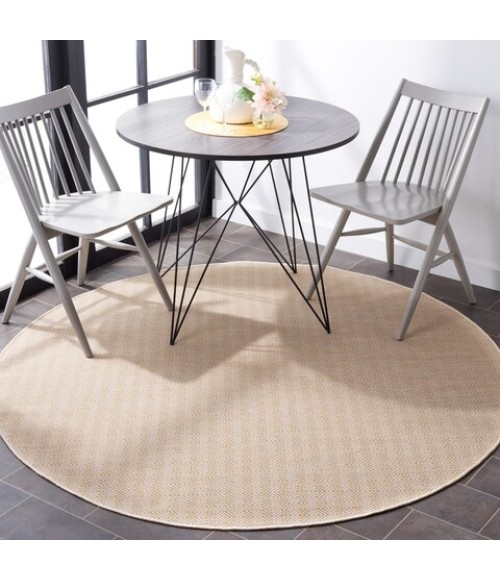 Safavieh Hampton Yellow HTN230 6 ft. 5 in. X 6 ft. 5 in. Round Rug
