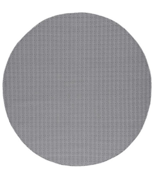 Safavieh Hampton Grey / Black HTN230 6 ft. 5 in. X 6 ft. 5 in. Round Rug