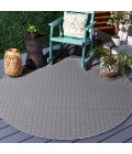 Safavieh Hampton Grey / Black HTN230 6 ft. 5 in. X 6 ft. 5 in. Round Rug