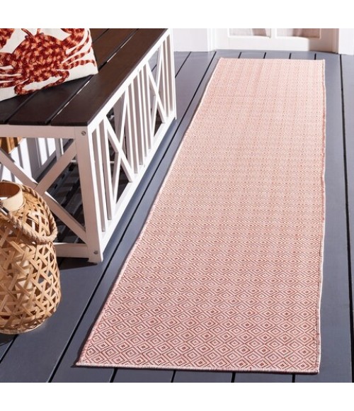 Safavieh Hampton Terracotta / Ivory HTN230 2 ft. X 9 ft. Runner Rug