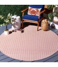 Safavieh Hampton Terracotta / Ivory HTN230 6 ft. 5 in. X 6 ft. 5 in. Round Rug