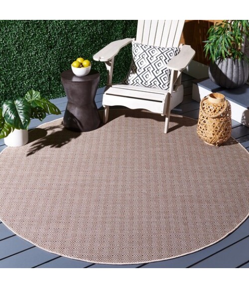 Safavieh Hampton Brown HTN230 6 ft. 5 in. X 6 ft. 5 in. Round Rug