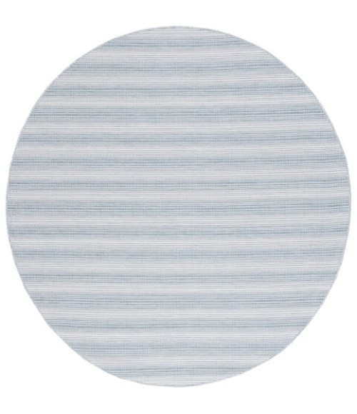 Safavieh Hampton Aqua Ivory / Multi HTN231 6 ft. 5 in. X 6 ft. 5 in. Round Rug