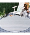 Safavieh Hampton Aqua Ivory / Multi HTN231 6 ft. 5 in. X 6 ft. 5 in. Round Rug