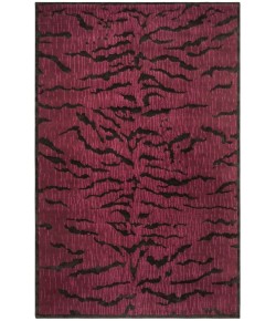 Safavieh Jamie Drake Raspberry / Coffee JDK351 6 ft. X 9 ft. Rectangle Rug