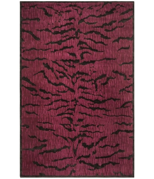 Safavieh Jamie Drake Raspberry / Coffee JDK351 6 ft. X 9 ft. Rectangle Rug