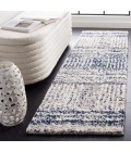 Safavieh Jericho Shag Navy / Ivory JER100 2 ft. 2 in. X 8 ft. Runner Rug