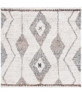 Safavieh Jericho Shag Ivory / Black JER102 6 ft. 7 in. X 6 ft. 7 in. Square Rug