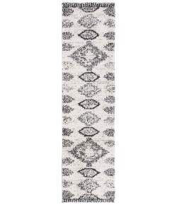 Safavieh Jericho Shag Ivory / Black JER108 2 ft. 2 in. X 8 ft. Runner Rug