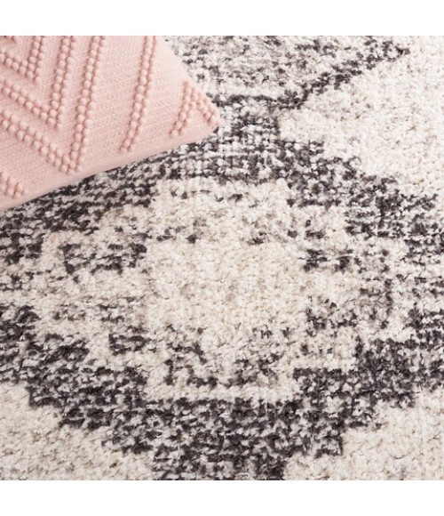 Safavieh Jericho Shag Ivory / Black JER108 8 ft. X 10 ft. Rectangle Rug