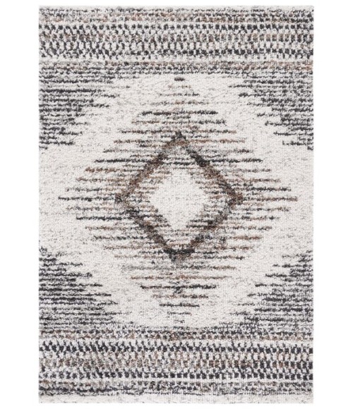 Safavieh Jericho Shag Black / Rust JER110 5 ft. 3 in. X 7 ft. 6 in. Rectangle Rug