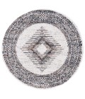 Safavieh Jericho Shag Black / Rust JER110 5 ft. 3 in. X 5 ft. 3 in. Round Rug