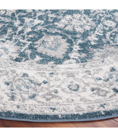 Safavieh Layla Blue / Ivory Grey LAY101 6 ft. 7 in. X 6 ft. 7 in. Round Rug