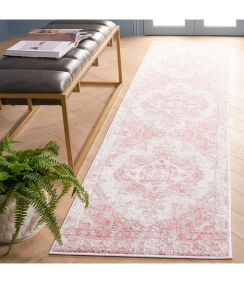 Safavieh Layla Ivory Grey / Pink Rug LAY104 2 ft. 0 in. X 11 ft. 0 in. Runner - Rugs Town Safavieh Layla Ivory Grey / Pink LAY104 2 ft. 0 in. X 11 ft. 0 in. Runner Rug