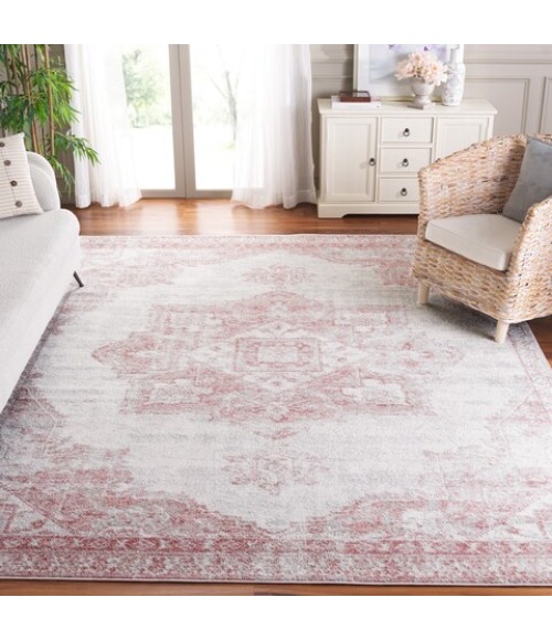 Safavieh Layla Ivory Grey / Pink LAY104 6 ft. 7 in. X 9 ft. Rectangle Rug