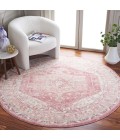 Safavieh Layla Ivory Grey / Pink LAY108 6 ft. 7 in. X 6 ft. 7 in. Round Rug
