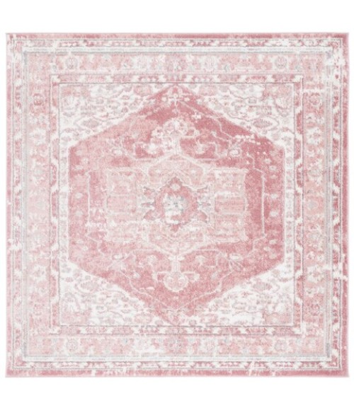 Safavieh Layla Ivory Grey / Pink LAY108 6 ft. 7 in. X 6 ft. 7 in. Square Rug