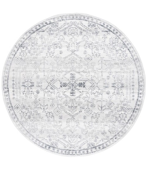 Safavieh Layla Ivory Grey / Charcoal LAY110 6 ft. 7 in. X 6 ft. 7 in. Round Rug