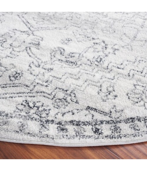 Safavieh Layla Ivory Grey / Charcoal LAY110 6 ft. 7 in. X 6 ft. 7 in. Round Rug