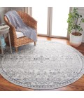 Safavieh Layla Ivory Grey / Charcoal LAY110 6 ft. 7 in. X 6 ft. 7 in. Round Rug