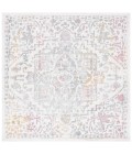 Safavieh Layla Ivory Grey / Pink LAY113 6 ft. 7 in. X 6 ft. 7 in. Square Rug
