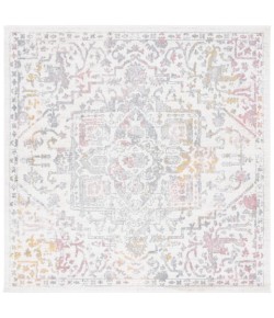 Safavieh Layla Ivory Grey / Pink LAY113 6 ft. 7 in. X 6 ft. 7 in. Square Rug