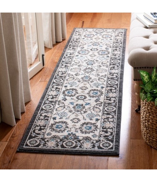 Safavieh Liberty  Dark Grey / Ivory LIB750 2 ft. X 8 ft. Runner Rug