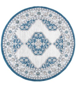 Safavieh Liberty  Dark Blue / Ivory LIB753 6 ft. 7 in. X 6 ft. 7 in. Round Rug
