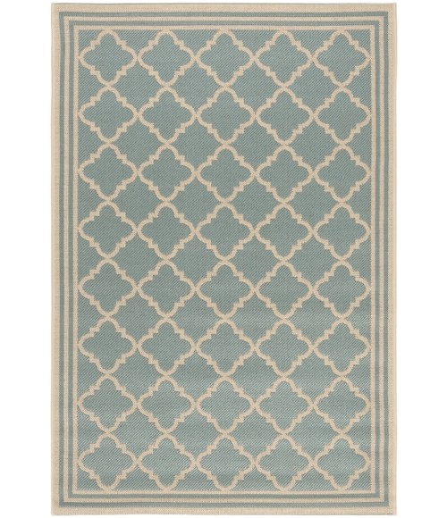 Safavieh Linden  Aqua / Cream LND121 4 ft. X 6 ft. Rectangle Rug