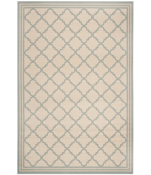 Safavieh Linden  Cream / Aqua LND121 4 ft. X 6 ft. Rectangle Rug
