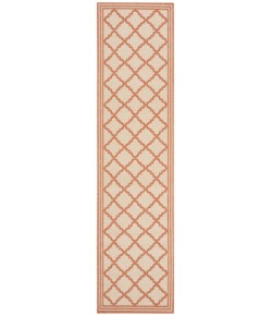 Safavieh Linden  Cream / Rust LND121 2 ft. 2 in. X 8 ft. Runner Rug