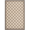 Safavieh Linden  Creme / Brown LND121 4 ft. X 6 ft. Rectangle Rug
