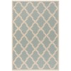 Safavieh Linden  Aqua / Cream LND122 9 ft. X 12 ft. Rectangle Rug