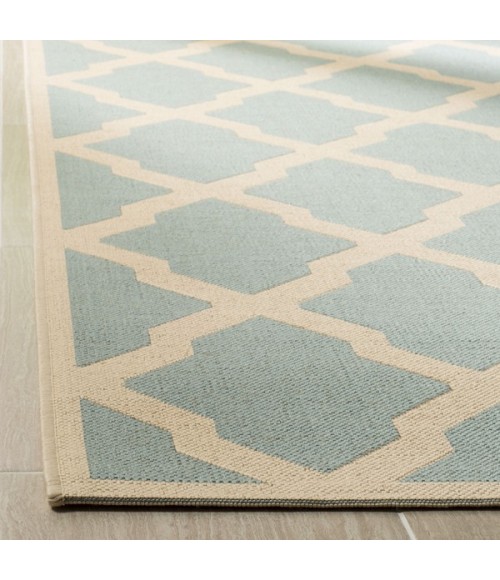 Safavieh Linden  Aqua / Cream LND122 8 ft. X 10 ft. Rectangle Rug