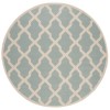 Safavieh Linden  Aqua / Cream LND122 6 ft. 7 in. X 6 ft. 7 in. Round Rug