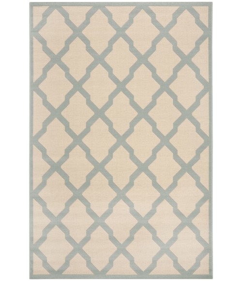 Safavieh Linden  Cream / Aqua LND122 5 ft. 3 in. X 7 ft. 6 in. Rectangle Rug