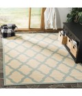 Safavieh Linden  Cream / Aqua LND122 5 ft. 3 in. X 7 ft. 6 in. Rectangle Rug
