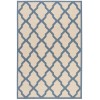 Safavieh Linden  Cream / Blue LND122 5 ft. 3 in. X 7 ft. 6 in. Rectangle Rug