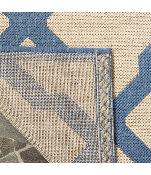 Safavieh Linden  Cream / Blue LND122 9 ft. X 12 ft. Rectangle Rug