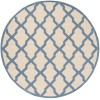 Safavieh Linden  Cream / Blue LND122 6 ft. 7 in. X 6 ft. 7 in. Round Rug